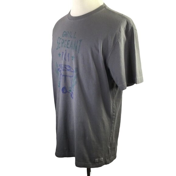 Grill Sergeant Life is Good Tee T Shirt Men's Size L Gray Short Sleeve Crusher - Picture 3 of 7